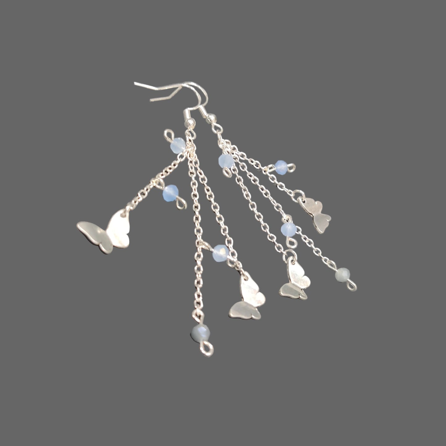 Whimsical Butterflies Silver Earrings