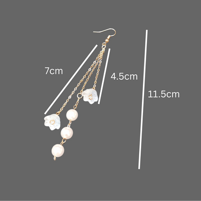 Cerulean Mist Gold Plated Earrings