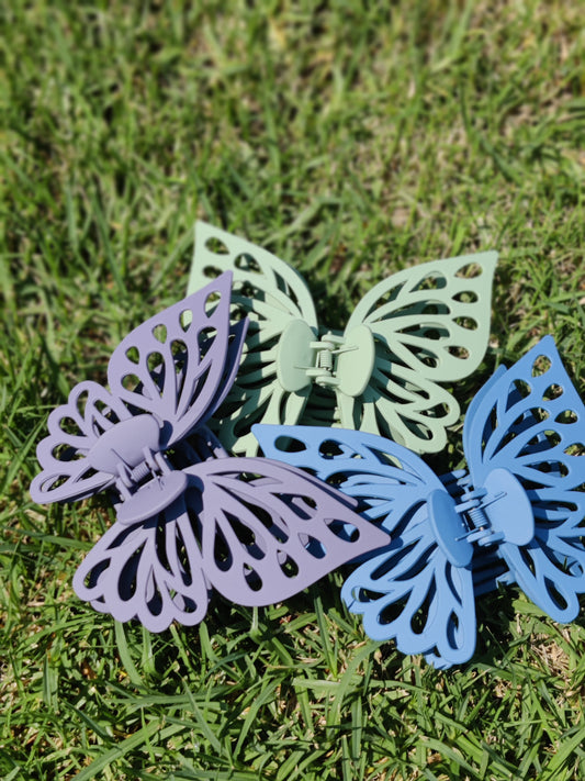 L DOUBLE Layer Butterfly Wings Hair Clip