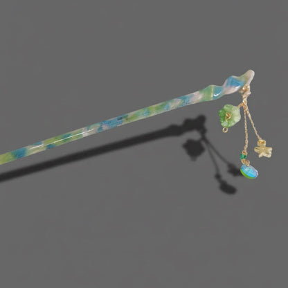 Illumination Hair Pin in Seafoam Marble