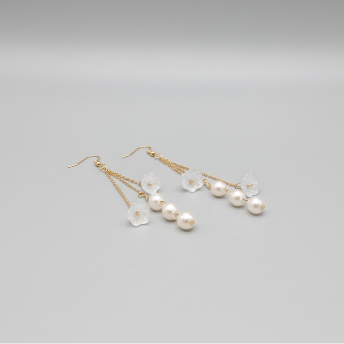 Cerulean Mist Gold Plated Earrings