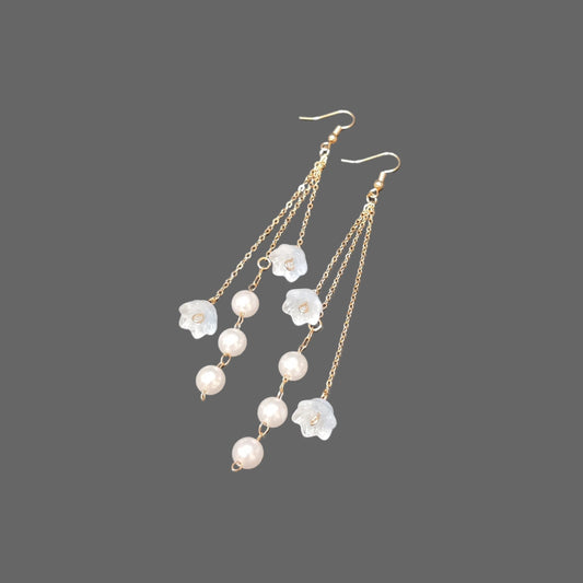 Cerulean Mist Gold Plated Earrings