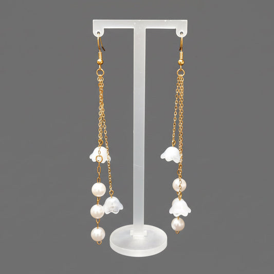 Cerulean Mist Gold Plated Earrings