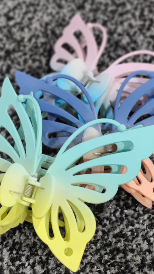 L DOUBLE Layer Sharp Butterfly Wings Hair Clip